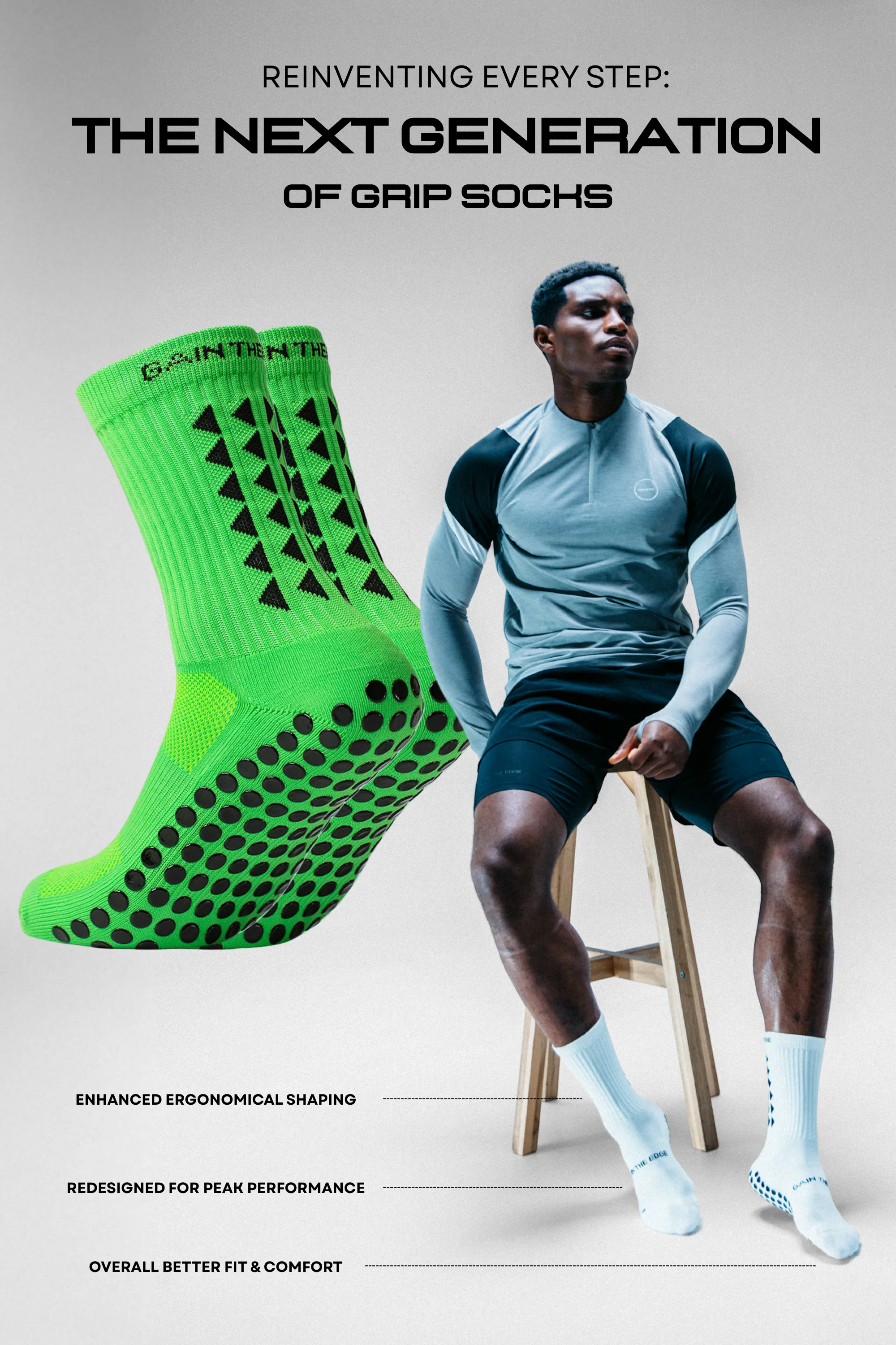 GRIP SOCKS 3.0  MidCalf Length - Green - Image 3
