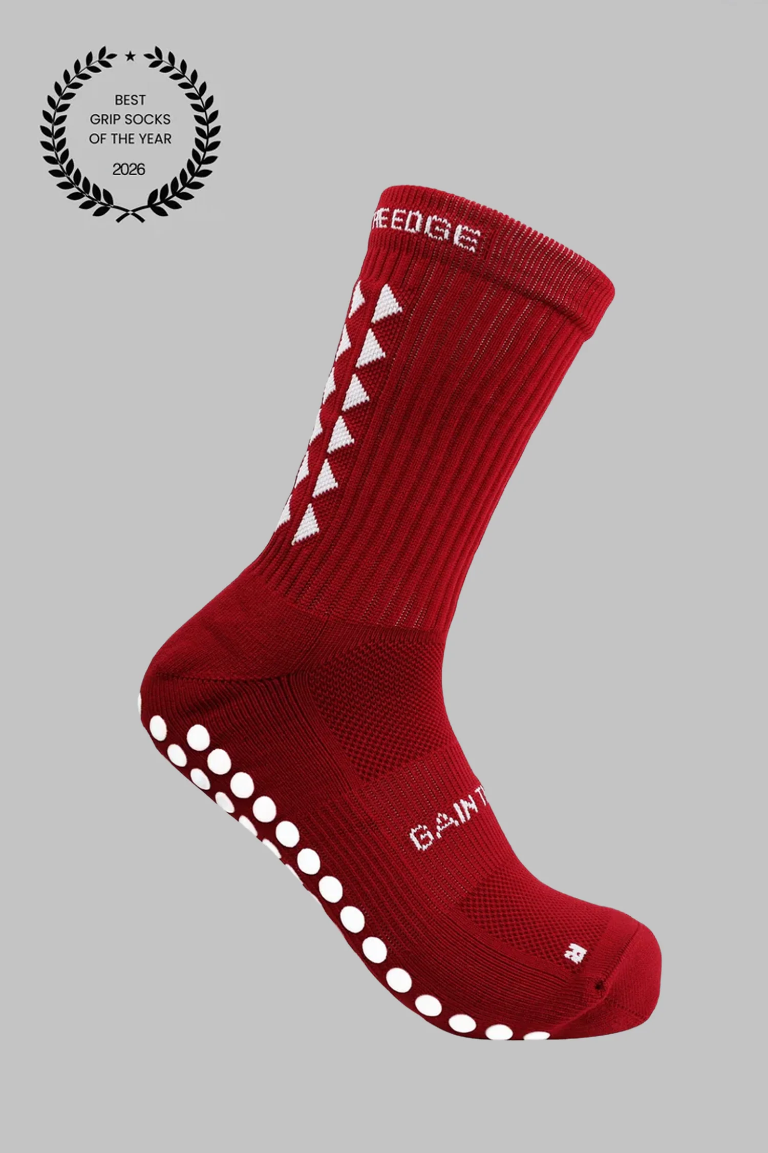 GRIP SOCKS 3.0  MidCalf Length - Maroon - Image 2