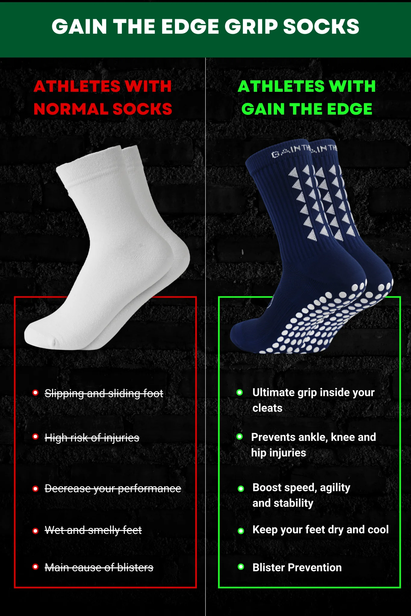 GRIP SOCKS 3.0 MidCalf Length - Navy Blue - Image 4
